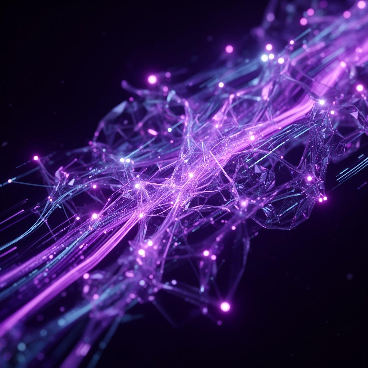 Abstract visualization of neural networks and data flows